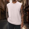 thumbnail image 2 of Men’s Sleeveless Tank Top Distressed Acid Wash Oversized Crewneck Loose Summer Tee, 2 of 8