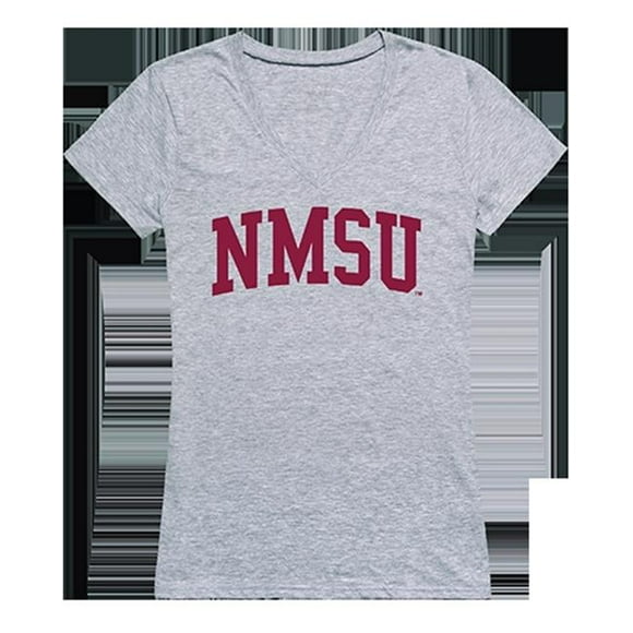 W Republic Products 501-225-HGY-04 New Mexico State University Game Day Womens Tee, Heather Grey - Extra Large