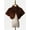 Coffee, variant on Women's Solid Stand Collar Faux Fur Cape Shrug Wrap