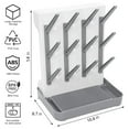 thumbnail image 5 of Baby Bottle Drying Rack - Large Vertical Bottle Dryer Rack Holder, Space Saving Countertop Drying Rack Baby Accessory for Baby Bottles and Pump Parts (Gray), 5 of 11