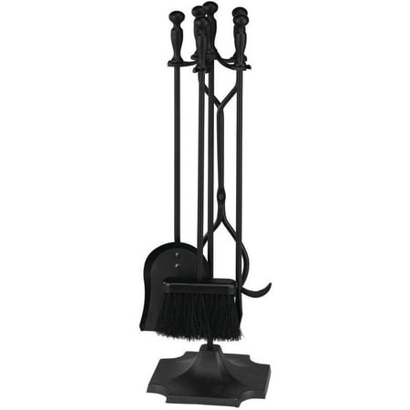 Homebasix T51030BK-C3L Fireplace Tool Set, 5 Pieces, 31 in H