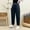 Black, variant on Women's Cotton Linen Elastic Waist Harem Pants Loose Fit Cropped Tapered Trousers with Pockets for Casual Daily Wear Beige XXL