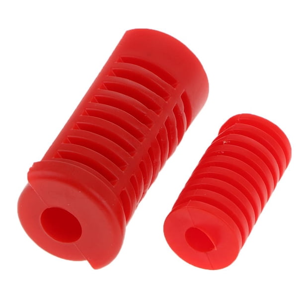 2 Unidades Cubierta de Goma Palanca de Cambio de de Motocicleta Pedal de Reposapiés Fácil de Reemplazar rojo