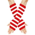 thumbnail image 4 of CSChome Acrylic Gloves Cozy Striped Woolen Gloves - Gift Mid-Length Autumn Keep Warm, 4 of 7