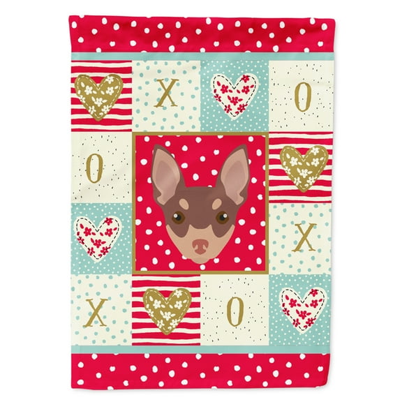 Carolines Treasures CK5242GF Toy Fox Terrier Love Flag Garden Size Small multicolor