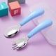 thumbnail image 3 of Utensilios para niños pequeños con estuche, cucharas y tenedores para niños con autoalimentación, cubiertos para bebés de acero inoxidable, juegos de cubiertos para niños, 3 of 5