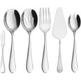 thumbnail image 1 of Ustensiles de Service, Ensemble de Service de Buffet, Ensemble de Dîner en Acier Inoxydable 6 Pcs, 1 of 5