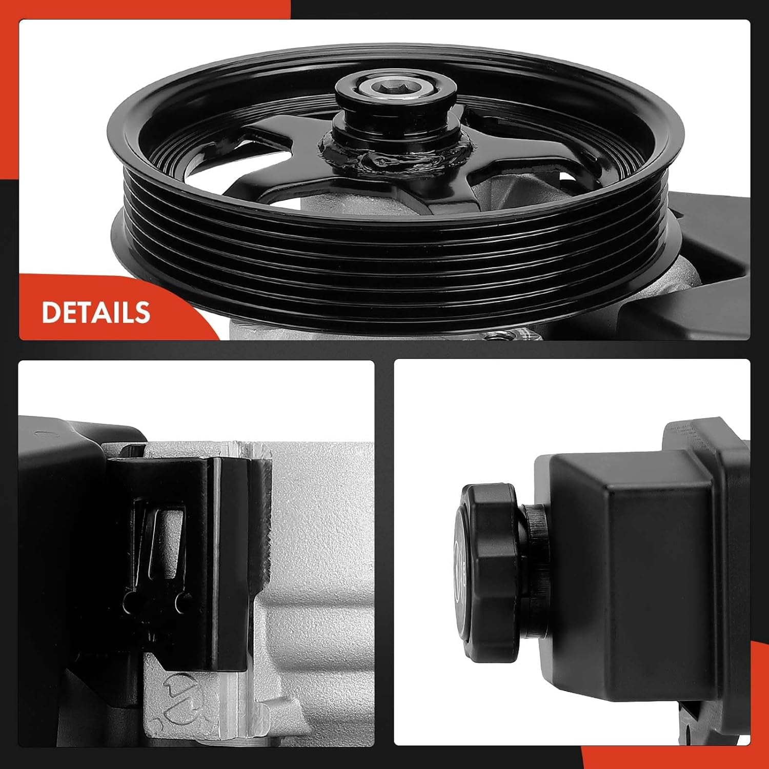 A-Premium Power Steering Pump with Reservoir and Pulley Replacement for Chevrolet Impala 2006-2011 Monte Carlo 2006-2007