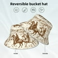 thumbnail image 5 of Easygdp Western Desert Cowboys1 Double-Sided Reflective Fisherman Hat for Outdoor and Night Walking, Unisex, 5 of 9