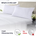 thumbnail image 3 of SGI Bedding 600 TC Pillowcase Set White Stripe 2 Piece Euro Sham Size, 3 of 5