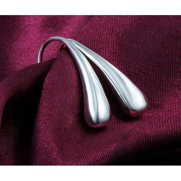 925 Sterling Silver Water Drop Earring Hook Personality Charm Female Earrings