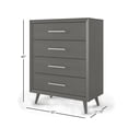 thumbnail image 6 of Child Craft Cranbrook 35" 4-Drawer Chest for Nursery or Bedroom, Anti-Tip Kit, Mid-Century, Lunar Gray, 6 of 8