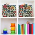 thumbnail image 6 of Yayeee Canvas Storage Basket with Handles for Shelves Fabric Bins Closet Organizer, Vibrant Floral, 6 of 8