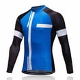 thumbnail image 5 of Traje de triatlón de manga larga, ajustado y transpirable, resistente a los rayos ultravioleta, para ciclismo, chaqueta deportiva para montar a caballo con bolsillo, 5 of 5