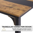 thumbnail image 6 of DECMAY Computer Desk Large Office Desk, Gaming Desk Writing Desk Work Desk for Home Office, Study, Modern Simple Wooden Desk, Large Legroom, Metal Frame, Rustic/Black, 6 of 17