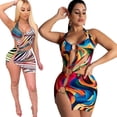 thumbnail image 3 of EGNMCR Women's Swimwear One Piece Slimming Skirt Tummy Control Swimdress Bathing Suit on Clearance, 3 of 9
