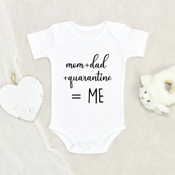 Funny Baby Clothes - Mom Dad Quarantine Baby Clothes - Newborn Baby Clothes