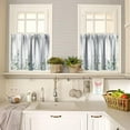 thumbnail image 2 of Eucalyptus Leaf Kitchen Curtain Set, Spring Sage Green Farmhouse Leaves Watercolor Botanical Plants Window Valances and Tier Set for Home Living Room Café Décor 54''x18'' & 27''x36''x2, 3 Panels, 2 of 4