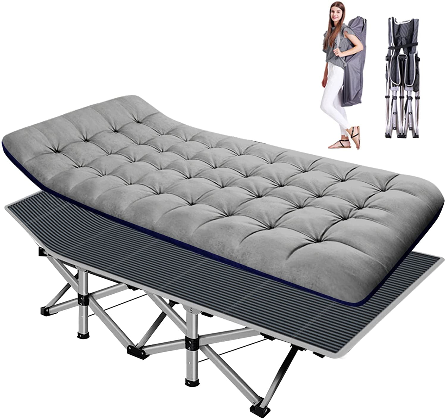Buy Docred Adult Folding Camping Cot Heavy Duty Sleeping Cots with
