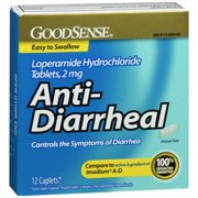 GoodSense Anti-Diarrheal Loperamide Hydrochloride Tablets, 2 mg, 12-count