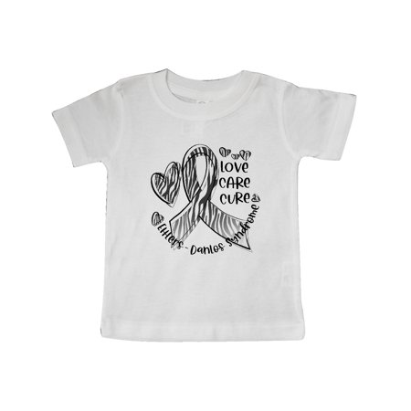

Inktastic Love Care Cure Ehlers-Danlos Awareness Zebra Ribbon Gift Baby Boy or Baby Girl T-Shirt