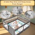 thumbnail image 3 of Parque infantil XVISHX con alfombrilla 127 x 127 cm para interiores y exteriores, 3 of 7