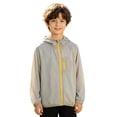 thumbnail image 2 of Kids Jacket Long Sleeve Hooded Zip Up Unisex Light Jacket Sun Protection Jacket Clothes for Girls 5-6 Years, 2 of 5