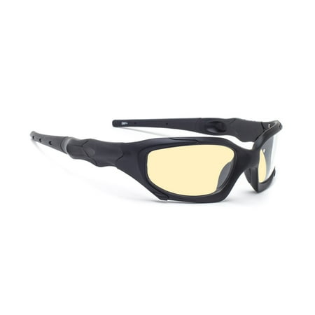 Computer Glasses with Sheer Glare Peach Double Sided Anti Reflective Lenses - Black Sleek Plastic Wrap - 64/35-16-140