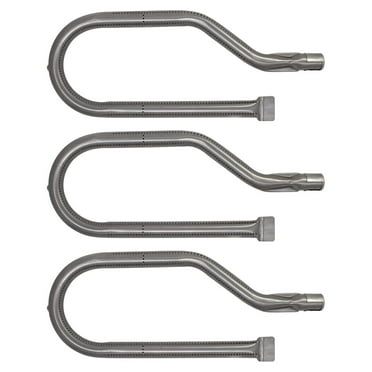 3-Pack BBQ Gas Grill Tube Burner Replacement Parts for Bull Texan Lonestar - Compatible Barbeque Stainless Steel Pipe Burners