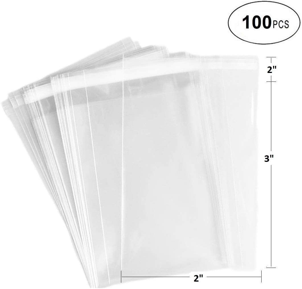 7x24cm Clear Self Adhesive Resealable Cello Cellophane Poly OPP Bags 100-500PCS 
