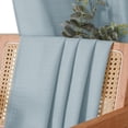thumbnail image 5 of Chyhomenyc Bennet Kitchen Curtains 36 Inch Length, Faux Linen Textured Small Cafe Curtains, Light Filtering Short Window Curtain for Bathroom Basement, 30x36 inch, 2 PCS,Aqua with Greenish Tone, 5 of 5