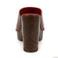 thumbnail image 3 of YDN Women's Open Round Toe Platform Mules Slides Chunky Block High Heels with Rivet Studded Slip On Comfy Sandals Dressy Casual Party Shoes Size 4 Red, 3 of 4