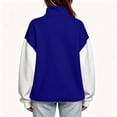 thumbnail image 5 of Womens Half Zip Up Hoodie, Color Blocking Fleece Oversized Cute Sweatshirt, Half-zip Zipper Hoodies for Women,Stand Collar Sweatshirts,Comfy Pullover with Pocket,Fall Clothes,Winter Outfits, 5 of 6