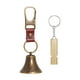 thumbnail image 1 of Campana y silbato de oso ruidoso como amuleto para mochila, equipo de senderismo, llavero, emergencia bronce antiguo, 1 of 9