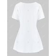 thumbnail image 2 of Además de la mariposa de tamaño de impresión de manga corta raglán Tee Rosegal Camisetas tallas grandes, 2 of 5