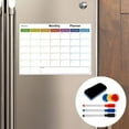 thumbnail image 3 of Magnetic Weekly Planner Magnetic Calendar Whiteboard Planner for Refrigerator with 3 Markers and Eraser Reusable Dry Erase Weekly Planner White Board Magnetic Weekly Calendar for Fridge, 3 of 6