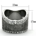 thumbnail image 2 of Luxe Jewelry Designs Men's Stainless Steel Ring with Round Crystals - Size 8 (Pack of 2), 2 of 4
