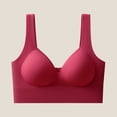 thumbnail image 2 of HAPIMO Women Wide Strap Seamless Push Up Bra V Neckline Padded Cups For All Day Support And Comfort Hot Pink M, 2 of 7