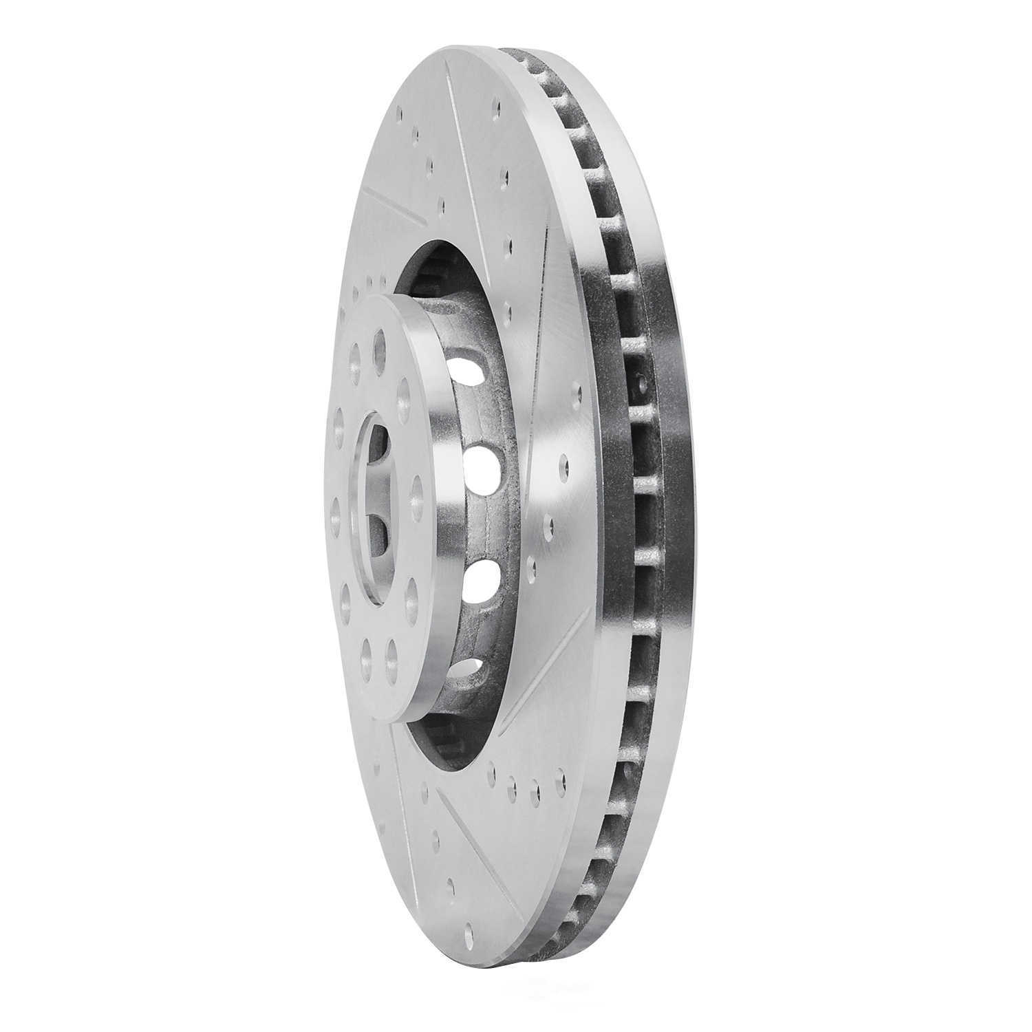 Dynamic Friction Company 631-74024R DFC Brake Rotor - Drilled And Slotted - Silver
