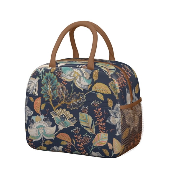 Sac à Lunch Isolé Motif Ethnique – Sac Thermique Réutilisable Coloré pour Femmes Travail Trajet et Déjeuner en Plein Air