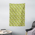 thumbnail image 1 of Tropical Tapestry, Aloha Themed Exotic Scene of Hawaiian Summer Leaves and Flowers, Wall Hanging for Bedroom Living Room Dorm Decor, 40W X 60L Inches, Pastel Yellow and Dark Green, by Ambesonne, 1 of 2