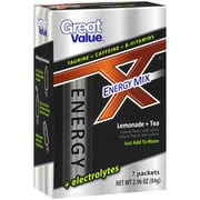 Great Value X-Energy Lemonade + Tea Drink Mix, 2.96 Oz., 7 Count