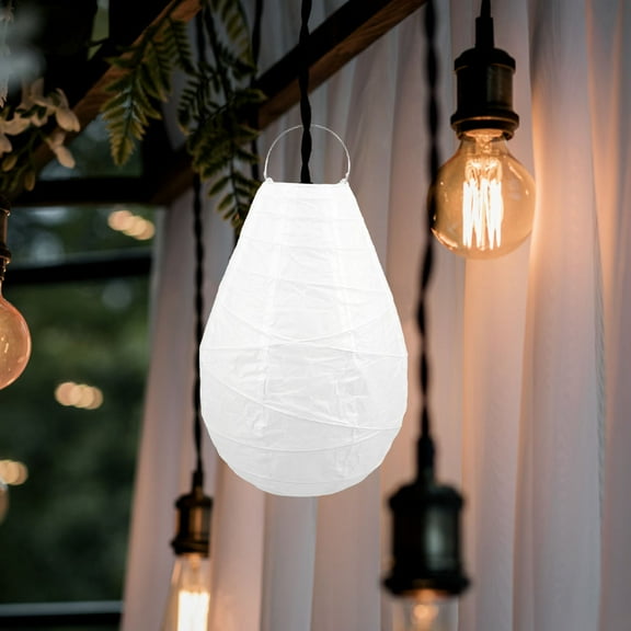 Hemoton Paper Lanterns Large Rice Paper Lamp Shade Hanging Pendant Lights Shades Handmade Minimalist Rustic Lantern For Home Decor