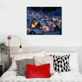 thumbnail image 4 of Nawypu  - European Town Canvas Wall Art - Quiet Town in a Snowy Night - Gallery Wrap Modern Home Art | Ready to Hang, 4 of 4