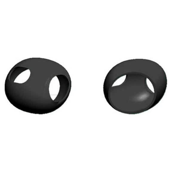 2pcs/1pair Soft Replacement Ultra Thin Protective Earbuds Ear Cover Eartips Silicone BLACK