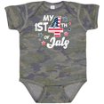 thumbnail image 3 of Inktastic My 1st 4th of July with Striped Stars Boys or Girls Baby Bodysuit, 3 of 5
