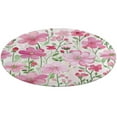 thumbnail image 4 of Floral Colorful Flower Soft Bedroom Round Area Rug, Washable Cute Nursery Circle Throw Mat, Non-Slip Contemporary Small Low Pile Floor Carpet for Dorm Bedside, 4 of 6
