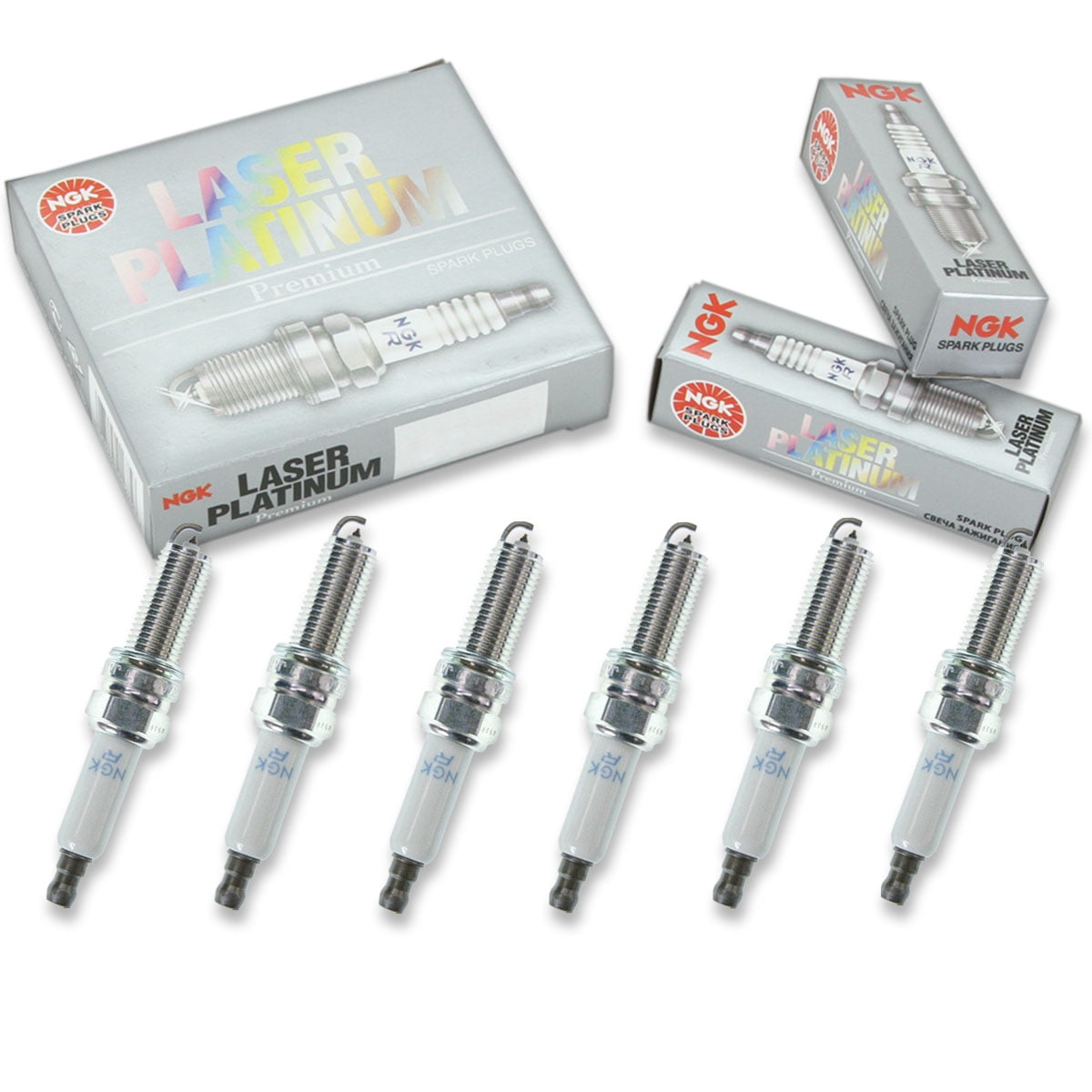 6 pc NGK 4288 Laser Platinum Spark Plugs for 07V905600A 7019 9408 A 004 159 49 03 LDKRTPP YR7MPP33 Ignition Wire Secondary Fits select: 2006-2011 MERCEDES-BENZ E, 2006-2012 MERCEDES-BENZ C