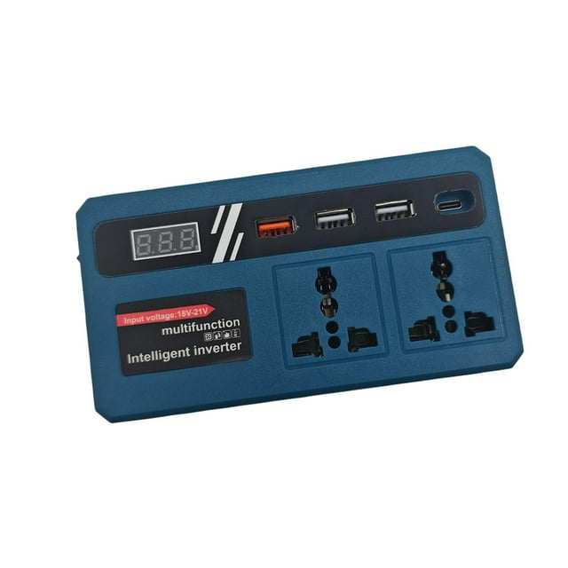 Inversor de corriente para trabajo en exteriores, herramientas automotrices, accesorios, profesional, hogar, 3 puertos USB, adaptador de fuente de
