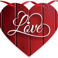 thumbnail image 3 of Valentine's Day Heart Wood Decor Happy Valentine's Day Hanging Sign Love Wooden Door Signs Heart Shaped Wall Plaque Decor for Valentine Wedding Home Dining Room Bedroom Home Decor, 3 of 6